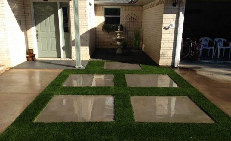 Concrete & Artificial Grass Driveways - Square Pavers