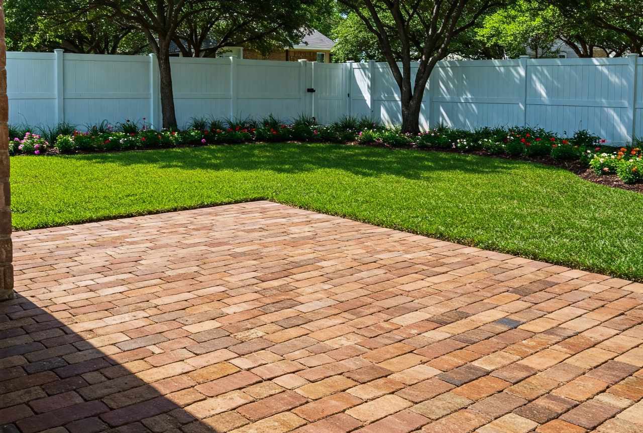 Low Maintenance Texas Landscaping Red Brick Pavers