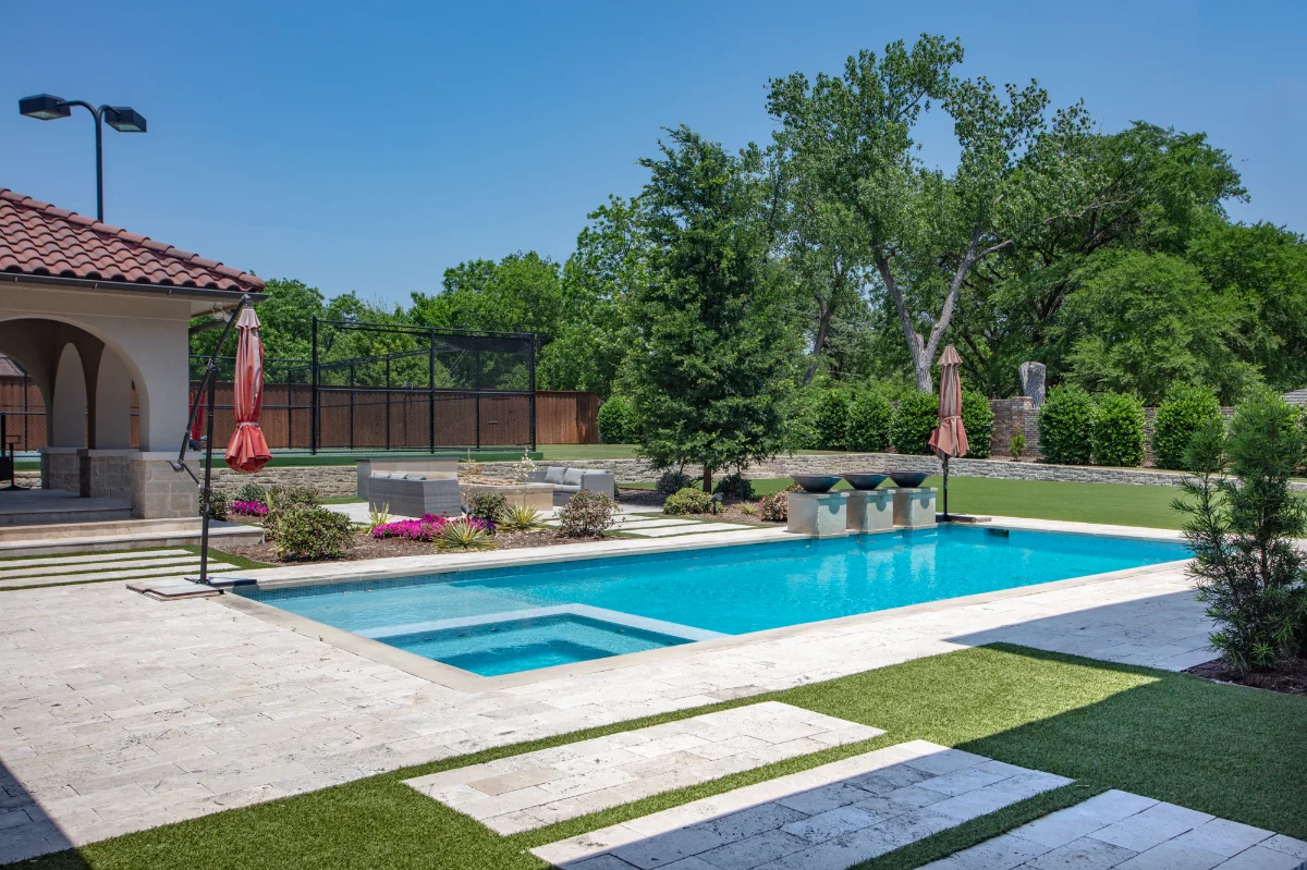 An installation of artificial turf and artificial grass in an backyard in Roswell