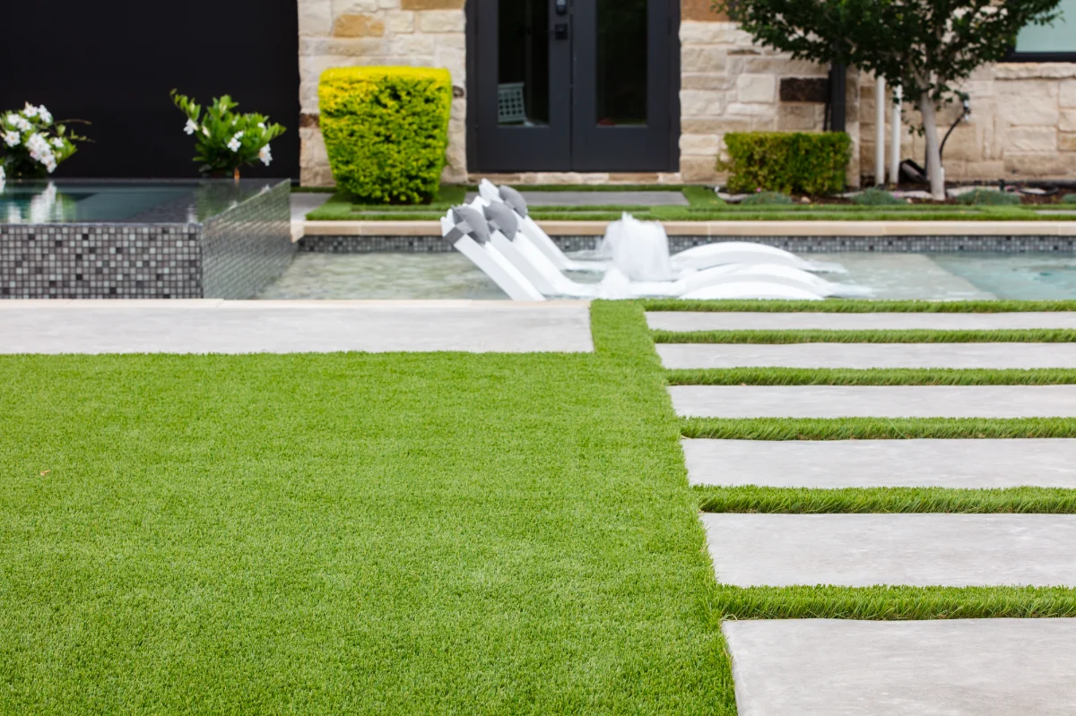 Artificial Turf Backyard in Cedar Park An installation of artificial turf and artificial grass in an backyard in Cedar Park