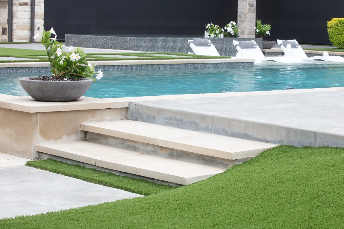 Artificial Turf Backyard in Leander An installation of artificial turf and artificial grass in an backyard in Leander