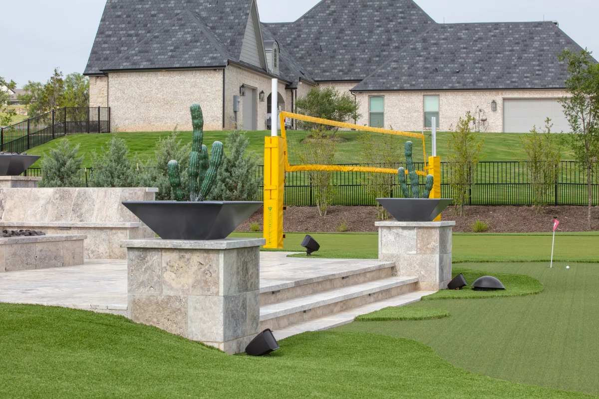 Artificial Turf Backyard in Plaza Midwood An installation of artificial turf and artificial grass in an backyard in Plaza Midwood