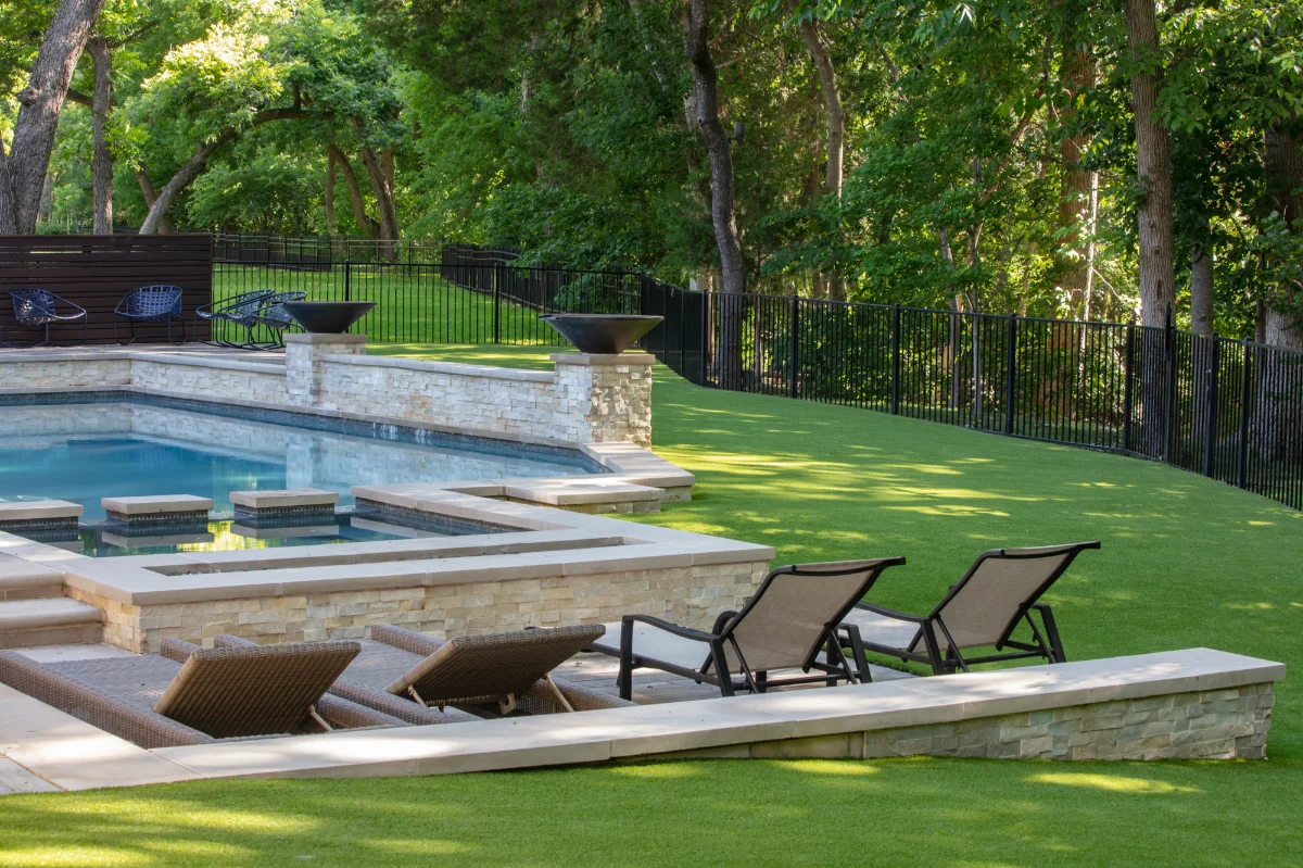 Artificial Turf Backyard in Lakeland An installation of artificial turf and artificial grass in an backyard in Lakeland